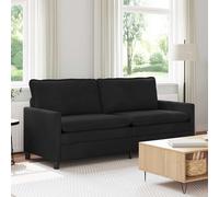 vidaXL Sofá Negro 196 x 81 x 87,5 cm Terciopelo