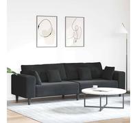 Sofá Negro 250 X 77 X 76 Cm Terciopelo Vidaxl