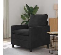vidaXL Sofá Negro 76 x 81 x 87,5 cm Terciopelo