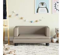 vidaXL Sofá para niños de cuero sintético capuchino 60x40x30 cm