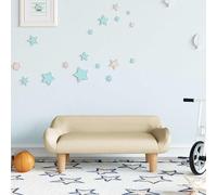 vidaXL Sofá para niños de tela crema 70x40x24 cm