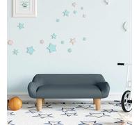 vidaXL Sofá para niños de tela gris oscuro 70x40x24 cm