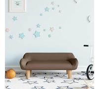 vidaXL Sofá para niños de tela marrón 70x40x24 cm
