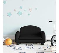 vidaXL Sofá para niños de tela negro 50x40x30 cm