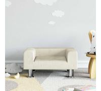 vidaXL Sofá para niños de terciopelo crema 50x40x26,5 cm