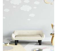 vidaXL Sofá para niños de terciopelo crema 70x40x24 cm