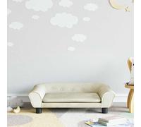 vidaXL Sofá infantil, color crema, 70x45x26 cm, tapizado en terciopelo