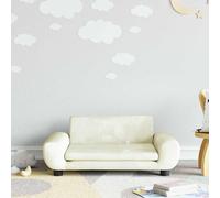 vidaXL Sofá para niños de terciopelo crema 70x45x33 cm