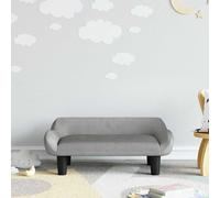 vidaXL Sofá para niños de terciopelo gris claro 70x40x24 cm