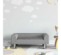 vidaXL Sofá para niños de terciopelo gris claro 70x45x26,5 cm