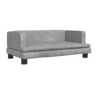 vidaXL Sofá para niños de Terciopelo Gris Claro 80x45x30 cm, Mini sofá, sofá para Cuarto de Juegos, sofá Silla para niños, sofá Infantil