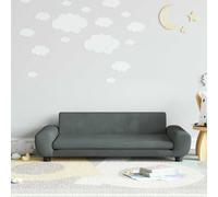 vidaXL Sofá para niños de terciopelo gris oscuro 100x54x33 cm
