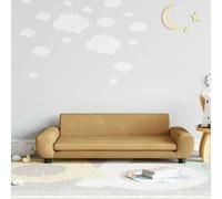 vidaXL Sofá para niños de terciopelo marrón 100x54x33 cm