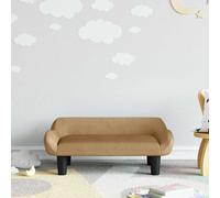 vidaXL Sofá para niños de terciopelo marrón 70x40x24 cm