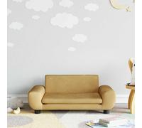 Sofá infantil marrón de vidaXL, 70x45x33 cm, tapizado en terciopelo