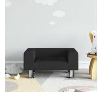vidaXL Sofá para niños de terciopelo negro 50x40x26,5 cm