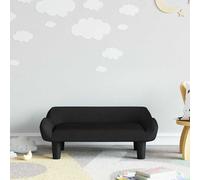 vidaXL Sofá para niños de terciopelo negro 70x40x24 cm
