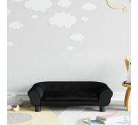 vidaXL Sofá para niños de terciopelo negro 70x45x26 cm