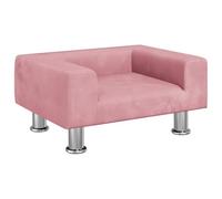 vidaXL Sofá para niños Mini sofá infantil y sofá cama Terciopelo rosa 50x40x26,5 cm