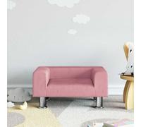 vidaXL Sofá para Niños, Mini Sofá Infantil, Sofá Cama para Cuarto de Juegos Dormitorio, Sofá para Niños de 3-6 años, Terciopelo Rosa 50x40x26,5 cm