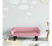 vidaXL Sofá para niños de terciopelo rosa 70x40x24 cm