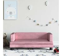 vidaXL Sofá infantil rosa, 80x45x30 cm, tapizado en terciopelo