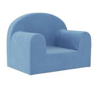 vidaXL Sofá para niños Felpa Suave Azul