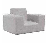 vidaXL Sofá para niños Felpa Suave Gris Claro