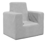 vidaXL Sofá para niños Felpa Suave Gris Claro, Mini sofá, Mini sofá, sofá para niños, sofá para niños, sofá para niños, Mini sofá Silla