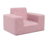 vidaXL Sofá para niños – Felpa suave – Rosa