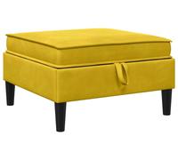 vidaXL: Sofá-puf con espacio de almacenamiento, color amarillo, tapizado en terciopelo