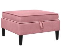 vidaXL: Sofá-puf con espacio de almacenamiento, color rosa, tapizado en terciopelo
