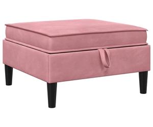 vidaXL: Sofá-puf con espacio de almacenamiento, color rosa, tapizado en terciopelo