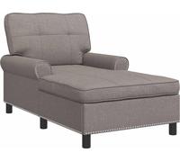 vidaXL Sofá reclinable tipo lounge, color beige, 91 x 157 x 91 cm