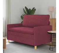 vidaXL Sofá 126 x 81 x 87,5 cm Multicolor Rojo vino tinto