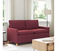 vidaXL Sofá 156 x 81 x 87,5 cm Tela Multicolor Rojo vino tinto