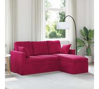 vidaXL Sofá Rojo vino 178 x 134 x 80 cm Terciopelo