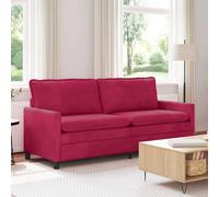 vidaXL Sofá Rojo vino 196 x 81 x 87,5 cm Terciopelo