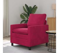 vidaXL Sofá Rojo vino 76 x 81 x 87,5 cm Terciopelo