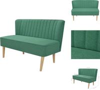 vidaXL Sofá tapizado, 117 x 55,5 x 77 cm, color verde - Sofás