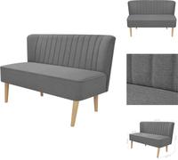 vidaXL Sofá tapizado, 117 x 55,5 x 77 cm, gris claro - Sofás