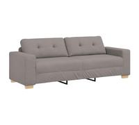 vidaXL Sofá Taupé 221 x 78 x 80 cm Tela, Sofá Moderno para Sala, diseño Transpirable, Asientos Flexibles, Confort Total, Mueble Urbano y Acogedor