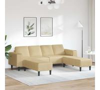 Sofá Verde Grisáceo 250 X 188 X 76 Cm Tela De Pana Vidaxl