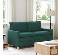 vidaXL Sofá 156 x 81 x 87,5 cm Tela Multicolor Verde oscuro