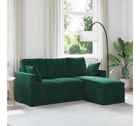 vidaXL Sofá Verde oscuro 178 x 134 x 80 cm Terciopelo