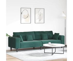 vidaXL Sofá Verde oscuro 250 x 77 x 76 cm Terciopelo