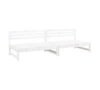 vidaXL Sofás centrales de jardín madera de pino blanco 120x80 cm 2 uds