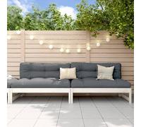 vidaXL Sofás centrales de jardín 2 uds madera de pino blanco 120x80 cm