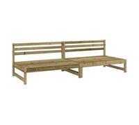 vidaXL Sofás centrales de jardín 2 uds madera impregnada de pino 120x80 cm