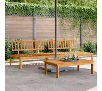 vidaXL Sofás centrales de palets para jardín madera maciza de acacia 120x92x69 cm 2 uds